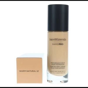 bareminerals BarePro Performance Wear Liquid Foundation SPF 20 WARM NATURAL 12